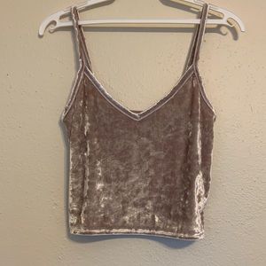Cropped Velvet Tank (Urban Outfitters)